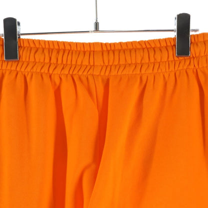 Celine Loose Cotton Jogger Sweatpants Front Logo Print Orange — view 4