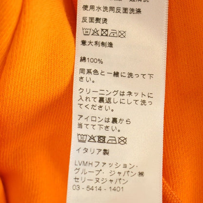 Celine Loose Cotton Jogger Sweatpants Front Logo Print Orange — view 8