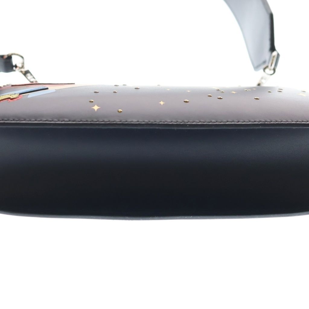Hermes Sac Amaris Locket Mini Shoulder Bag Black Calf Silver — view 4