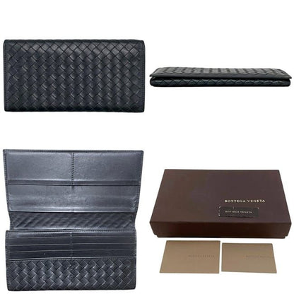 Bottega Veneta Bifold Wallet Black Intrecciato Leather — view 2