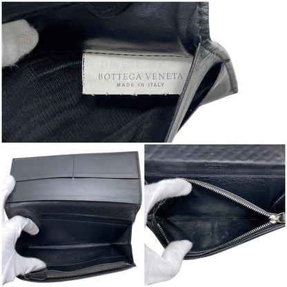 Bottega Veneta Bifold Wallet Black Intrecciato Leather — view 3