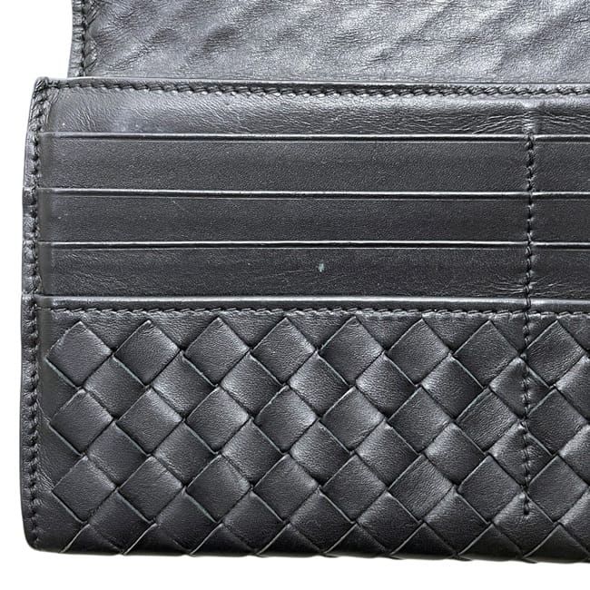 Bottega Veneta Bifold Wallet Black Intrecciato Leather — view 6