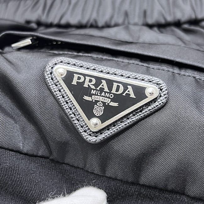 Prada Shorts Black Nero Re-Nylon S Nylon Cotton Waist 66 — view 5