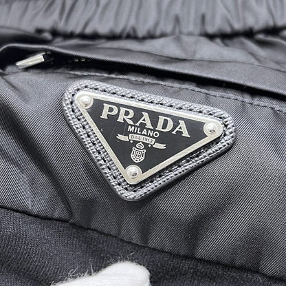 Prada Shorts Black Nero Re-Nylon S Nylon Cotton Waist 66 — view 5