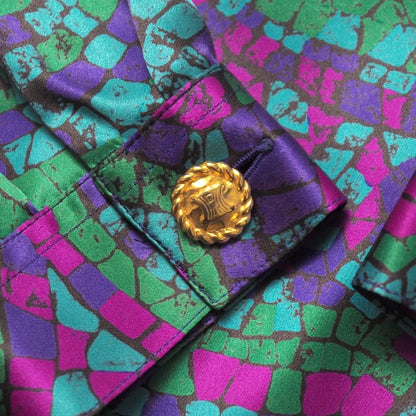Celine Vintage Blouse Back Button Silk — view 5