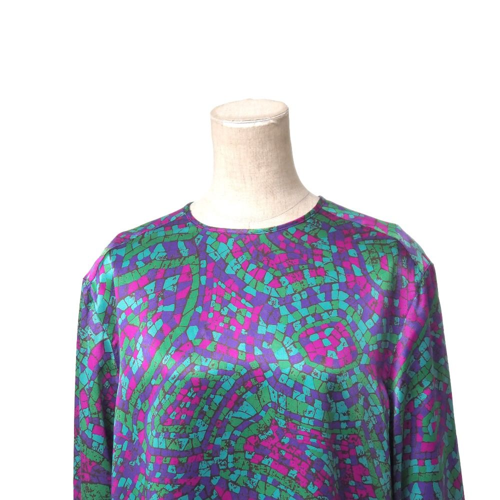 Celine Vintage Blouse Back Button Silk — view 2