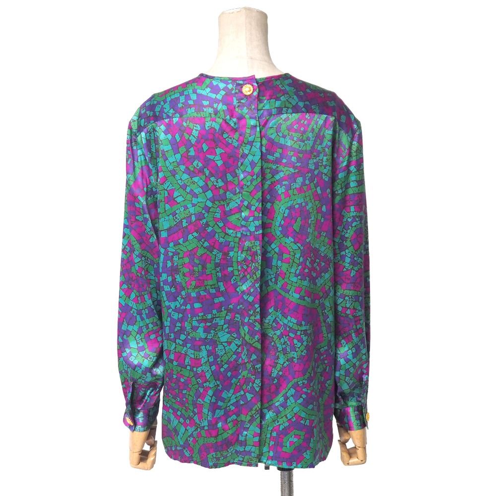 Celine Vintage Blouse Back Button Silk — view 3