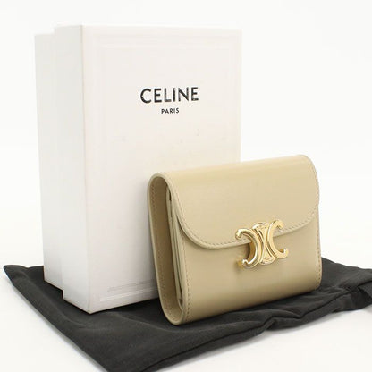 Celine Small Flap Wallet Triomphe Trifold Calfskin