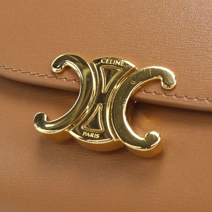 Celine Small Flap Wallet Triomphe Trifold Calfskin — view 5
