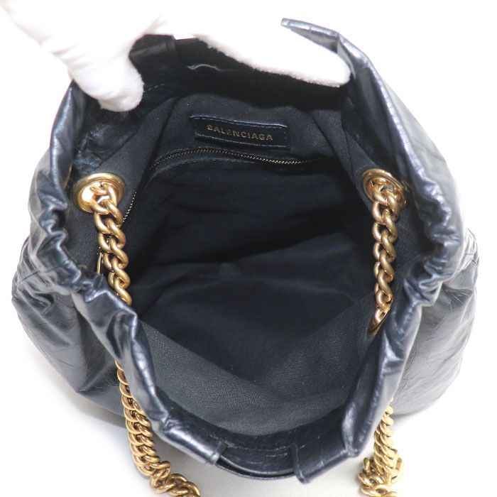 Balenciaga Crush Small Tote Bag Black — view 4