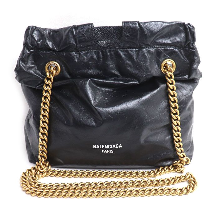 Balenciaga Crush Small Tote Bag Black