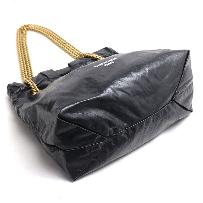 Balenciaga Crush Small Tote Bag Black — view 3