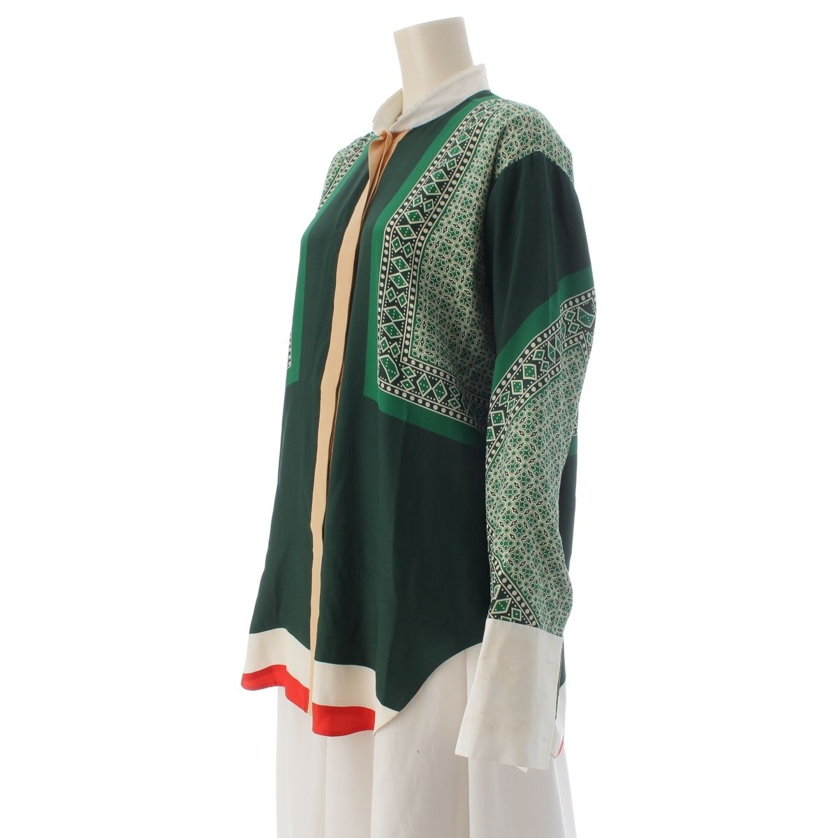 Celine Silk Phoebe Philo Runway Era All Over Pattern Dress Scarf Long Sleeve — view 2