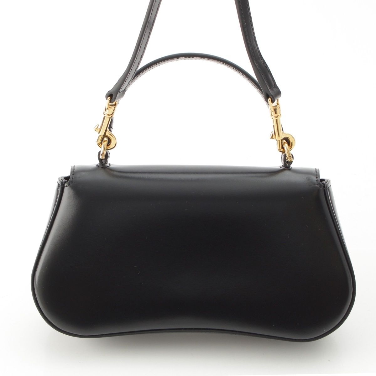 Celine Leather Triomphe Teen Lola 2-Way Handbag Black — view 4