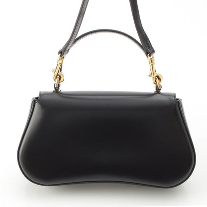 Celine Leather Triomphe Teen Lola 2-Way Handbag Black — view 4