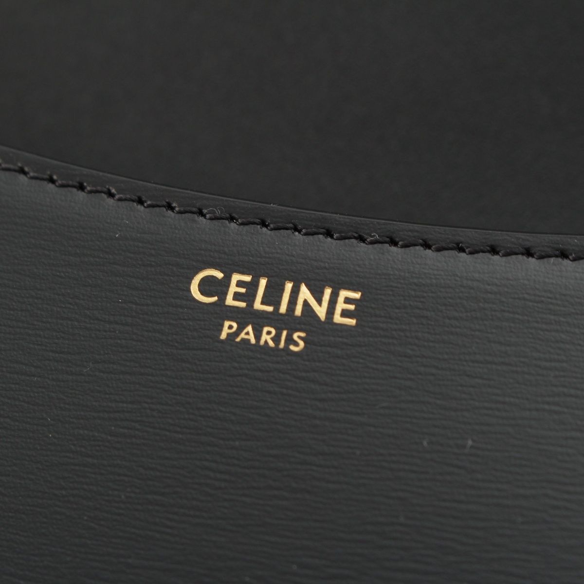 Celine Leather Triomphe Teen Lola 2-Way Handbag Black — view 7