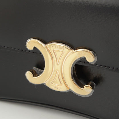 Celine Leather Triomphe Teen Lola 2-Way Handbag Black — view 8