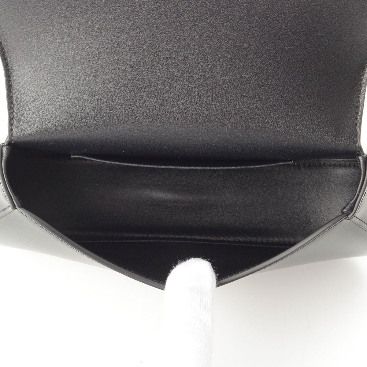 Celine Leather Triomphe Teen Lola 2-Way Handbag Black — view 6