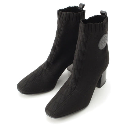 Hermes Volvert Ex-Libris Knit Heels Boots Black
