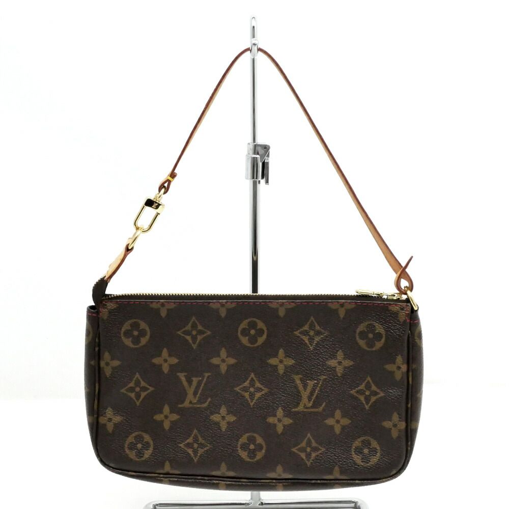 Louis Vuitton Monogram Cherry Pochette Brown Leather Pouch Mini Bag Takashi — view 2