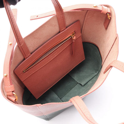 Celine Tote Bag Vertical Small Cover 2-Way Pink Green Leather — view 3