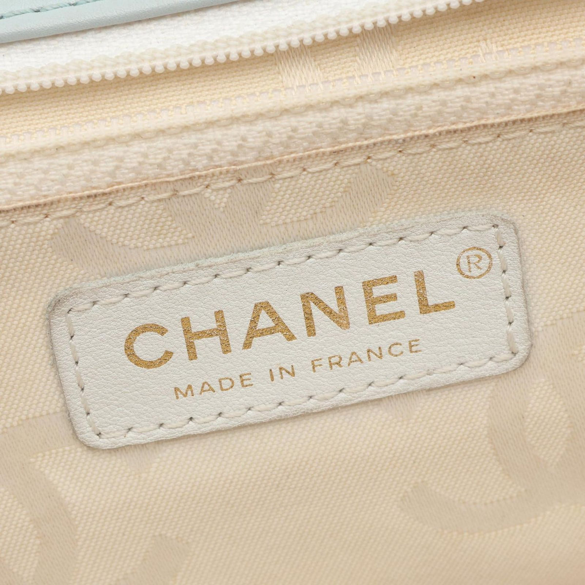 Chanel Handbag Wild Stitch Top Handle Light Blue Leather — view 4