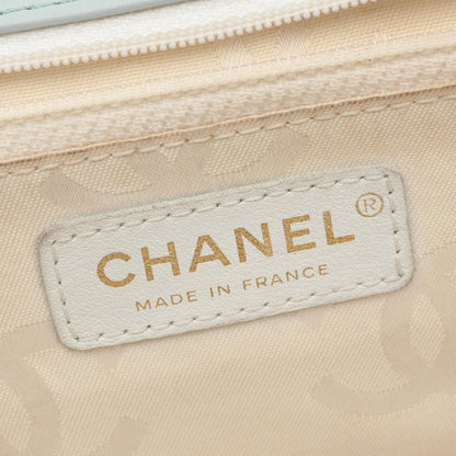Chanel Handbag Wild Stitch Top Handle Light Blue Leather — view 4