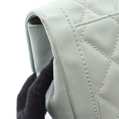 Chanel Handbag Wild Stitch Top Handle Light Blue Leather — view 8