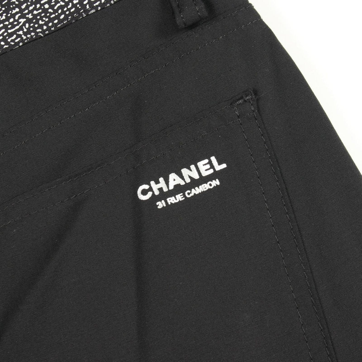 Chanel Pants Lion Button Black Wool — view 7