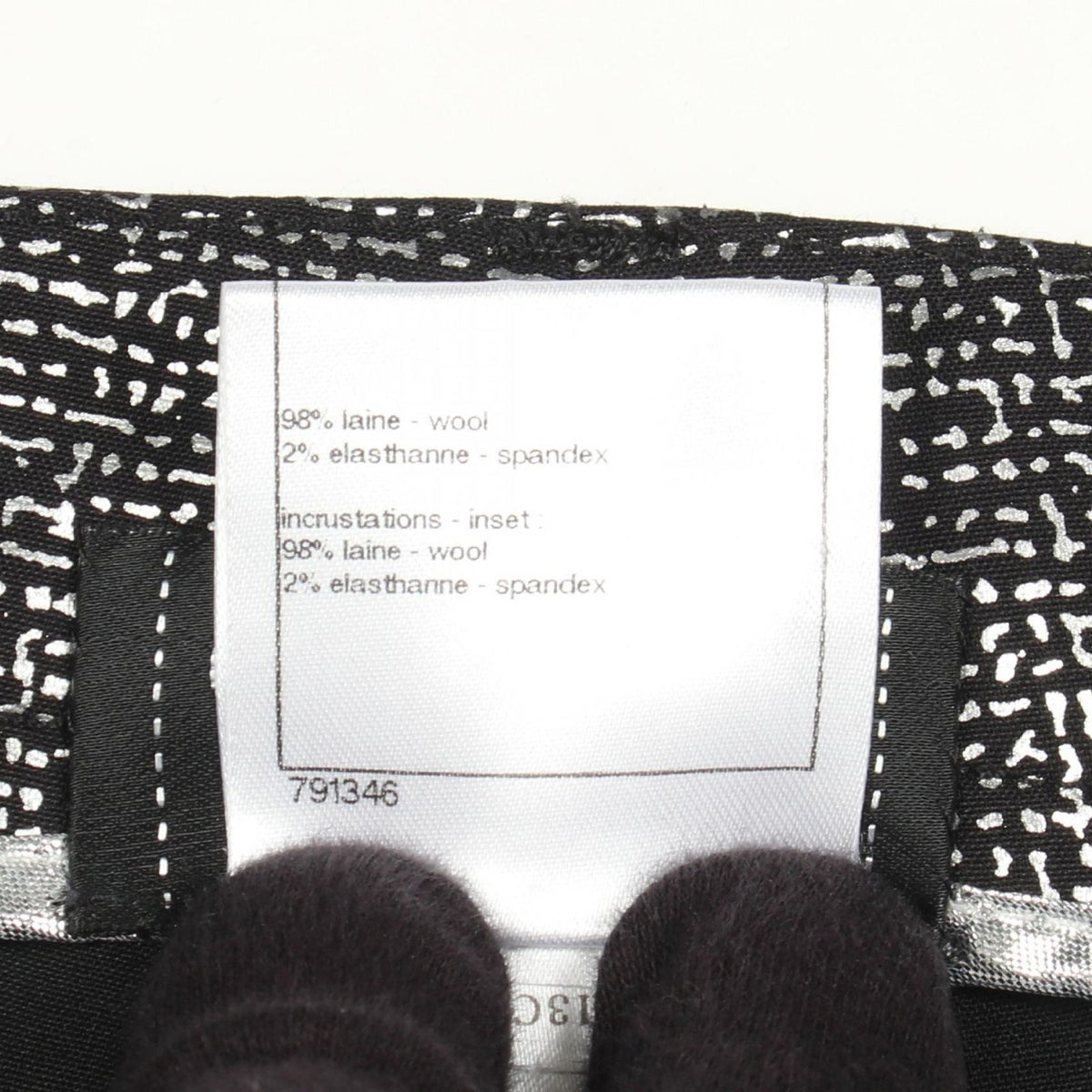 Chanel Pants Lion Button Black Wool — view 4