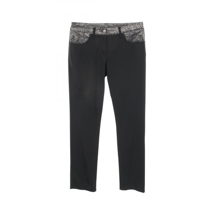 Chanel Pants Lion Button Black Wool