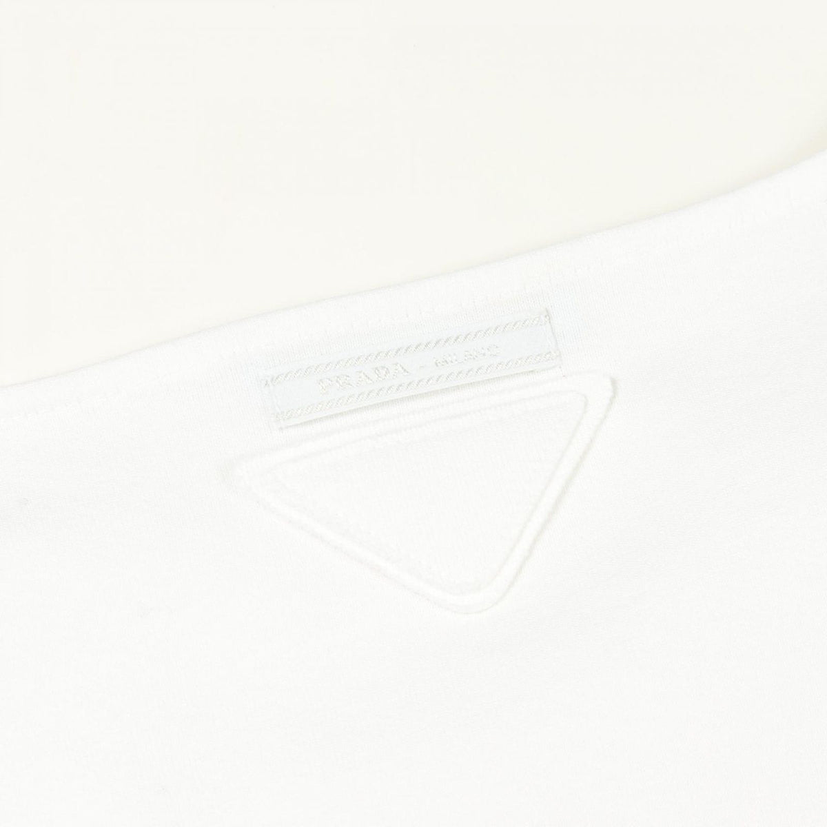 Prada Short Sleeve T-Shirt Embossed Logo Cotton — view 6
