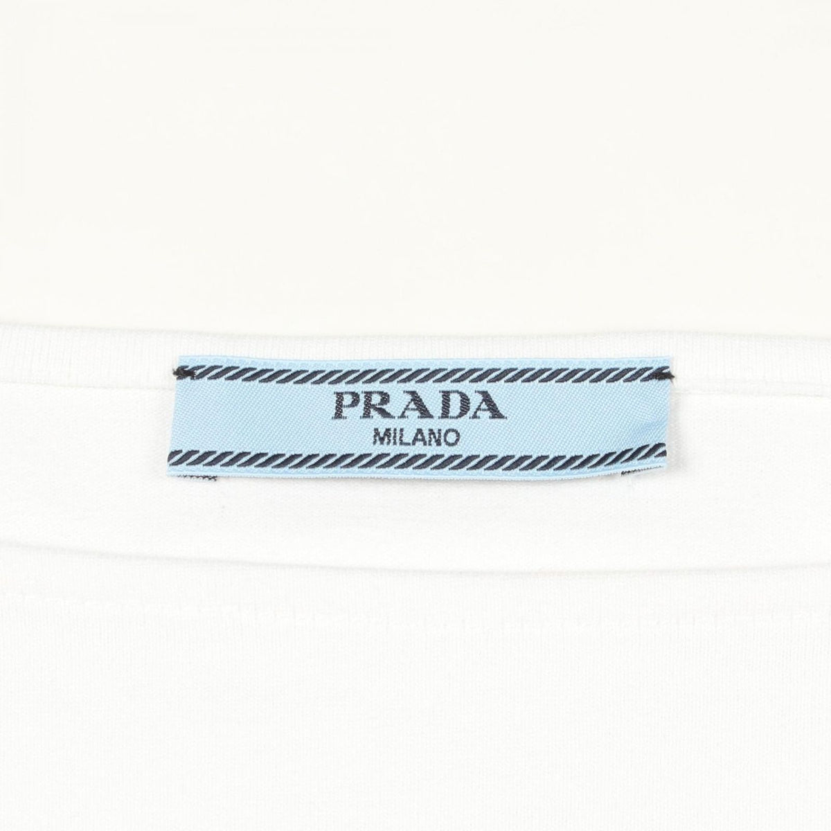 Prada Short Sleeve T-Shirt Embossed Logo Cotton — view 3
