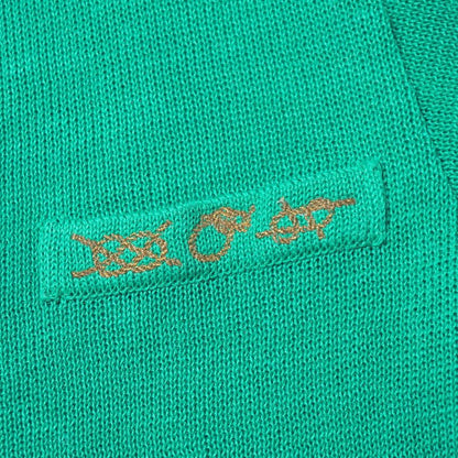 Saint Laurent Vintage Cardigan M All Linen Short Sleeve Knit Neck YSL Button — view 5