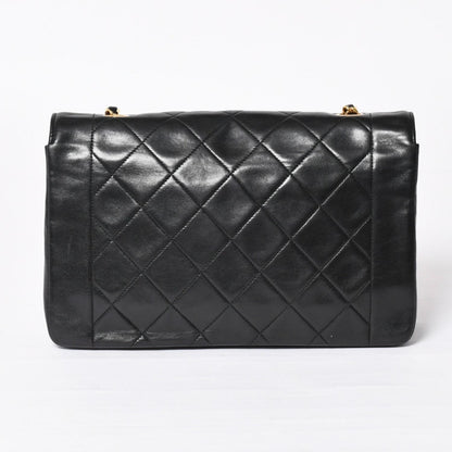 Chanel Diana 25 S Flap S Chain Shoulder Bag CC Logo Lambskin Black Gold 4 — view 2