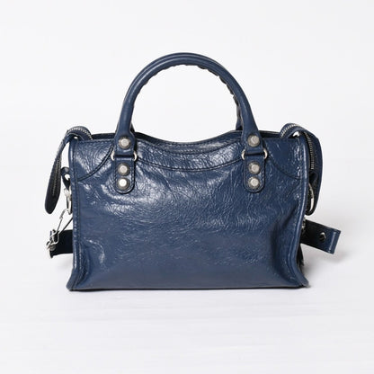 Balenciaga Classic Mini City 2-Way Handbag Navy — view 2