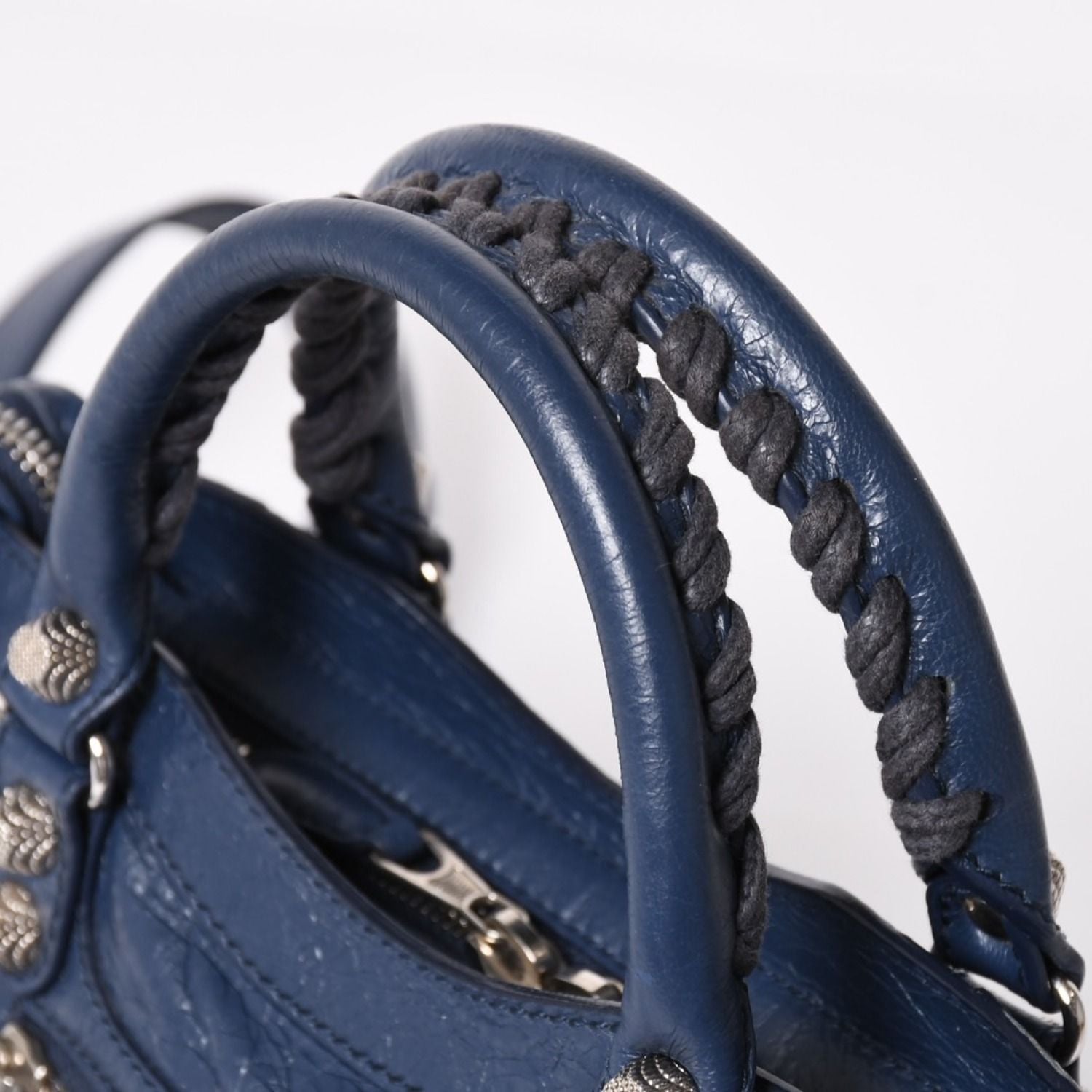 Balenciaga Classic Mini City 2-Way Handbag Navy — view 6