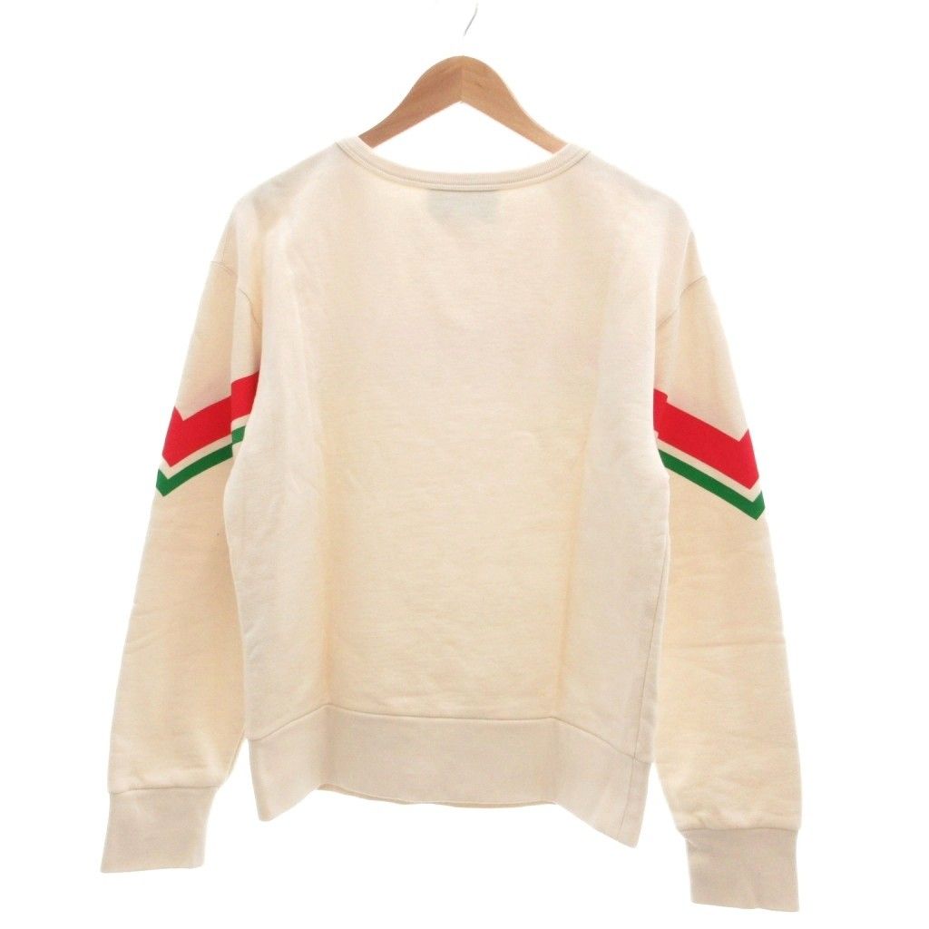 Gucci Crew Neck Sweatshirt Shirt Interlocking G Web Stripe XS Ivory — view 2