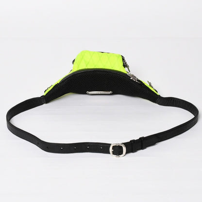 Chrome Hearts 1 Snat Pack Nylon Shoulder Bag Dagger Gunslinger Lime Green — view 2