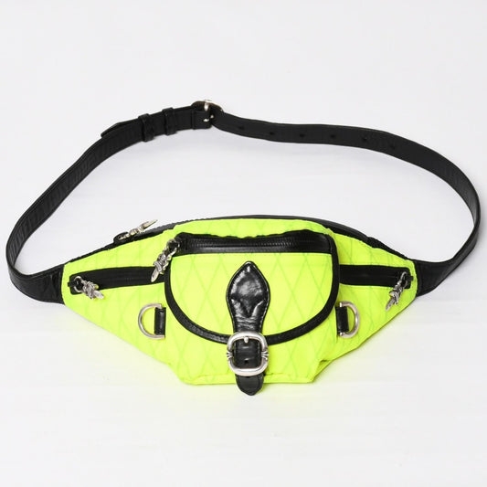 Chrome Hearts 1 Snat Pack Nylon Shoulder Bag Dagger Gunslinger Lime Green