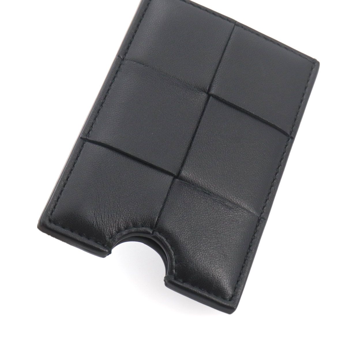 Bottega Veneta Maxi Intrecciato Card Case Leather Black — view 7
