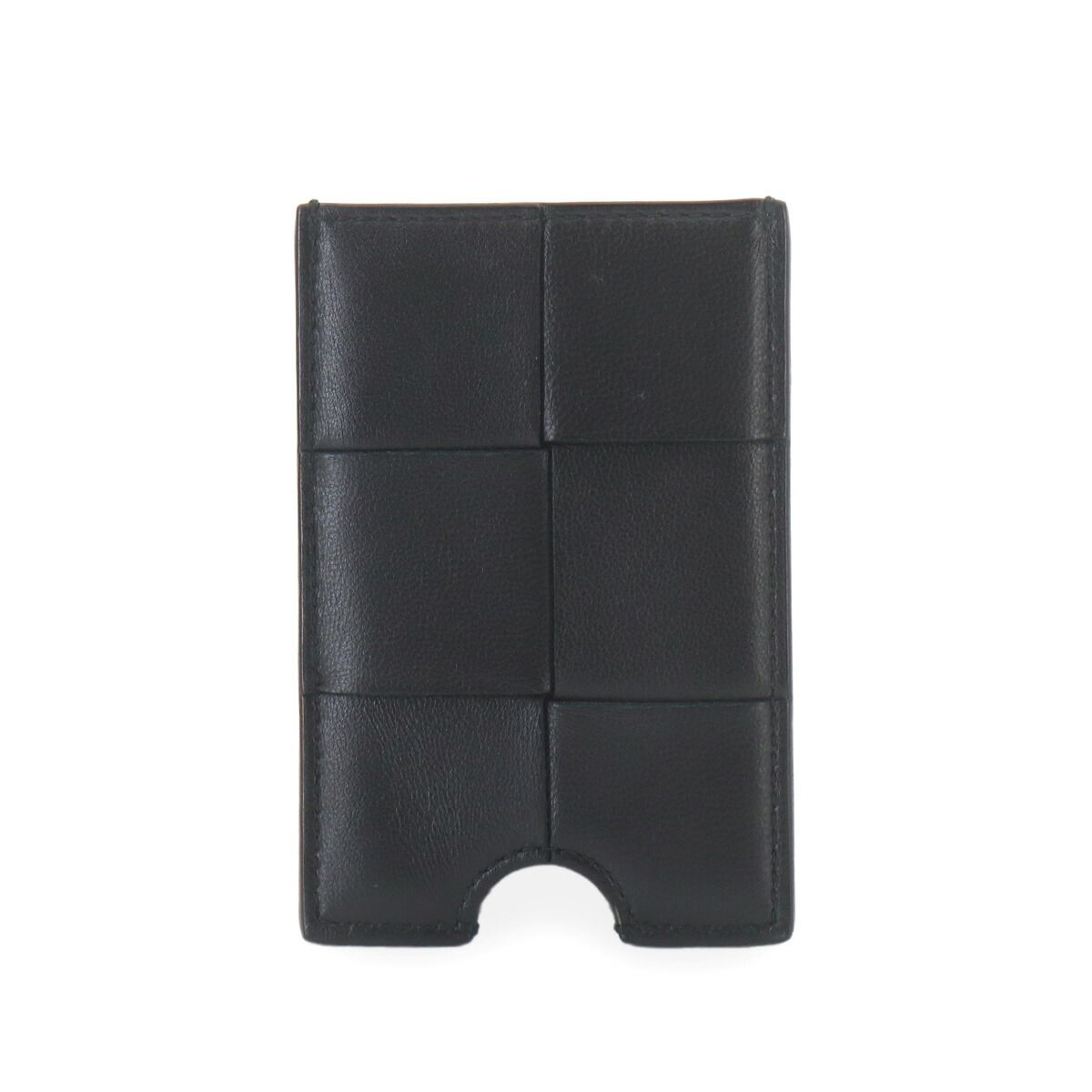 Bottega Veneta Maxi Intrecciato Card Case Leather Black — view 3