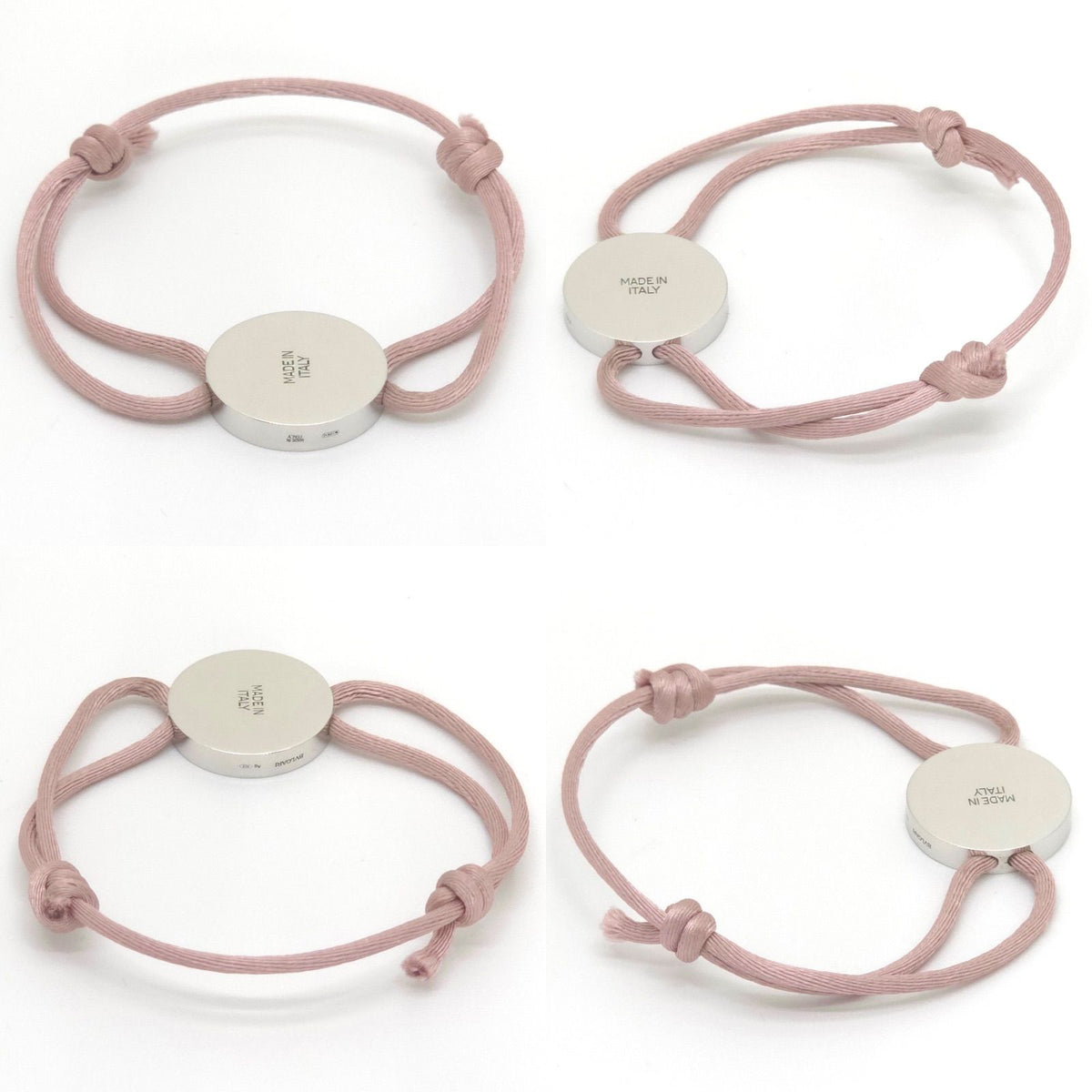 Bvlgari Lucky Bracelet Round Charm Enamel Code Pink Silver — view 4