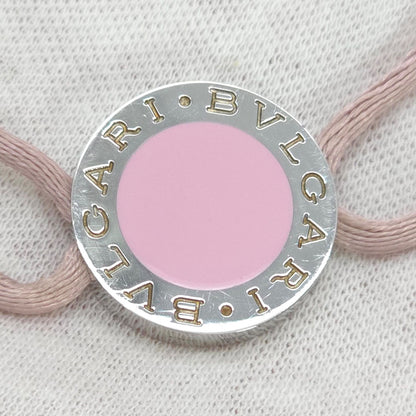 Bvlgari Lucky Bracelet Round Charm Enamel Code Pink Silver — view 5