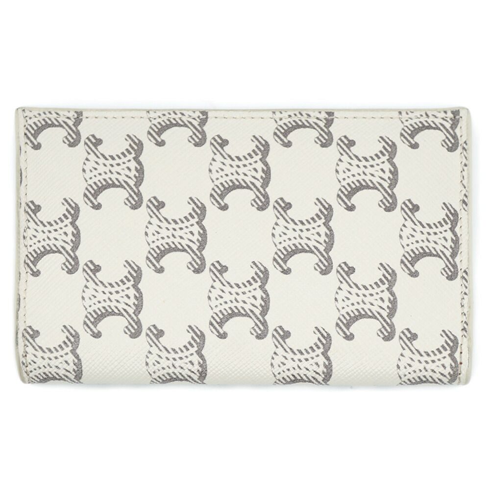 Celine Vertical Card Holder Triomphe White Case — view 2