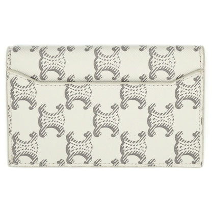 Celine Vertical Card Holder Triomphe White Case