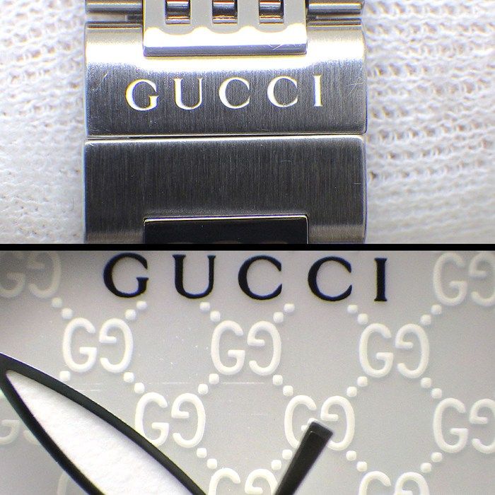 Gucci Watch Timeless 126.5 GG Pattern White Shell Dial Date Luminous Index — view 7