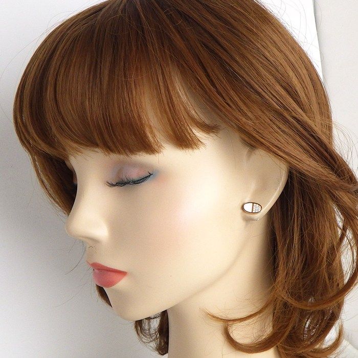 Hermes Earrings Chaine D'Ancre Verso 18 Points Diamond Total White Ceramic 18K — view 6