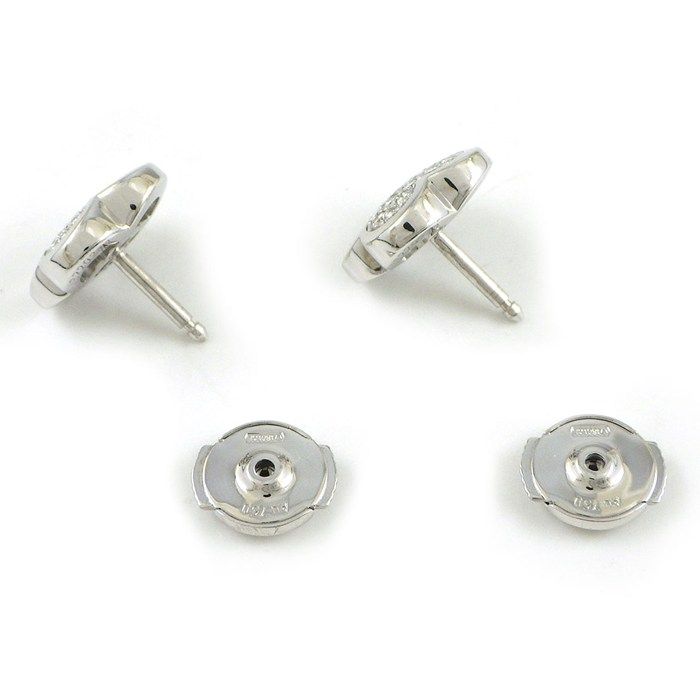 Van Cleef & Arpels Earrings Pure Alhambra Pave Diamond 18K White Gold — view 2