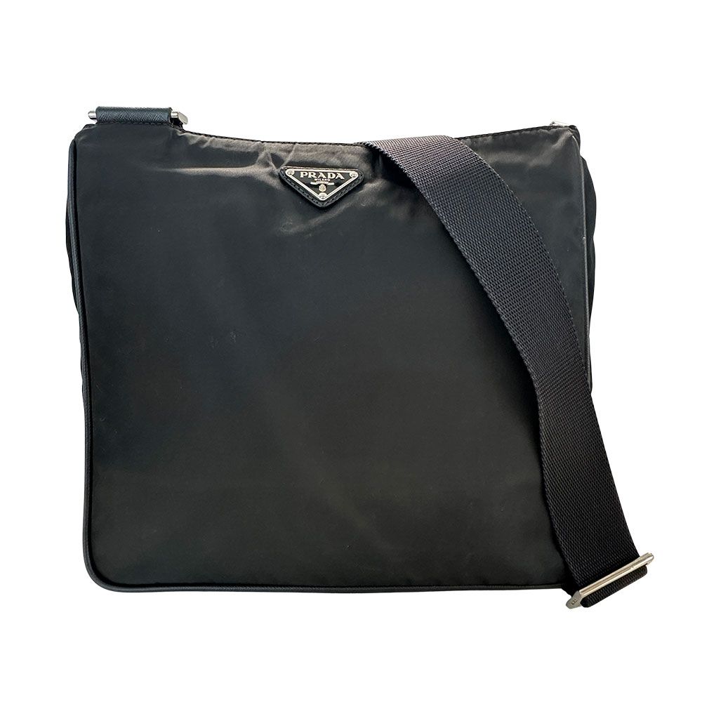Prada Shoulder Bag Nylon Black Going Out Crossbody Adult Simple